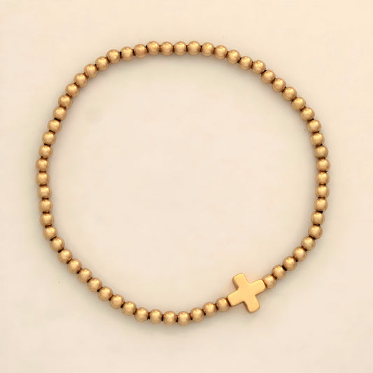 Gold Cross Bracelet